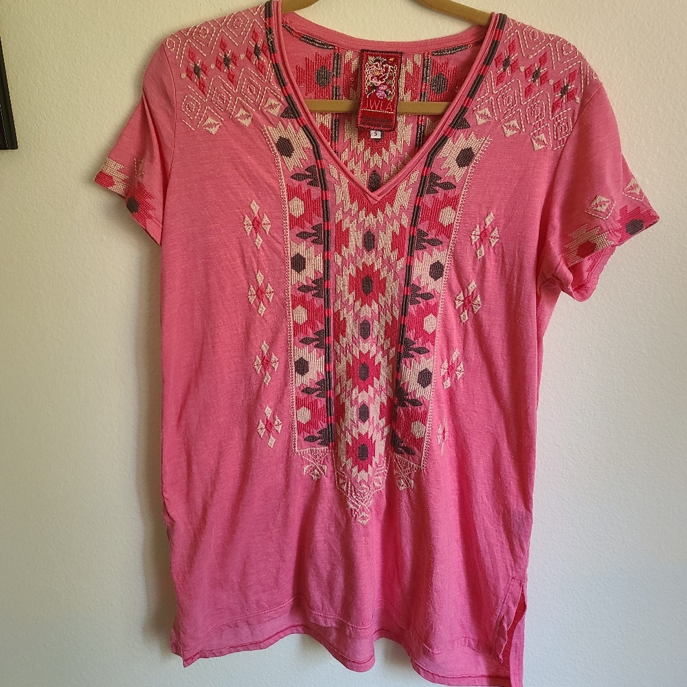 Johnny Was embroidered t-shirt